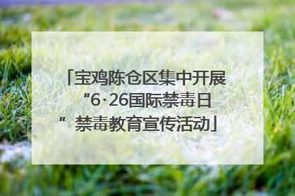 宝鸡陈仓区集中开展“6･26国际禁毒日”禁毒教育宣传活动