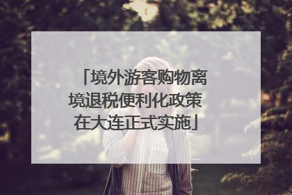 境外游客购物离境退税便利化政策在大连正式实施