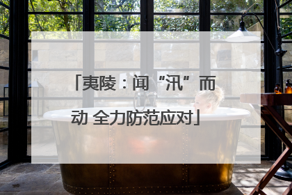 夷陵：闻“汛”而动 全力防范应对