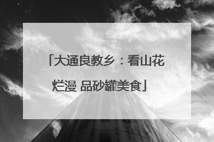 大通良教乡：看山花烂漫 品砂罐美食