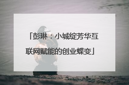 彭琳：小城绽芳华互联网赋能的创业蝶变