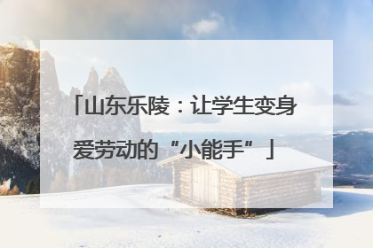 山东乐陵：让学生变身爱劳动的“小能手”