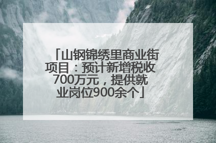 山钢锦绣里商业街项目：预计新增税收700万元，提供就业岗位900余个