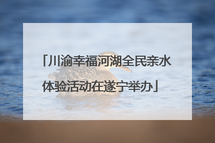 川渝幸福河湖全民亲水体验活动在遂宁举办