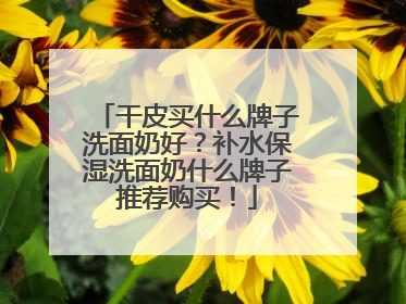 干皮买什么牌子洗面奶好？补水保湿洗面奶什么牌子推荐购买！