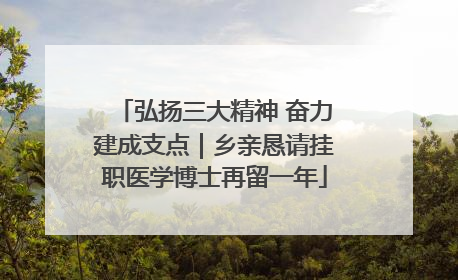 弘扬三大精神 奋力建成支点｜乡亲恳请挂职医学博士再留一年