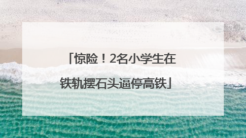 惊险！2名小学生在铁轨摆石头逼停高铁