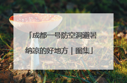 成都一号防空洞避暑纳凉的好地方｜图集