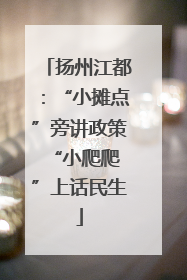 扬州江都：“小摊点”旁讲政策 “小爬爬”上话民生