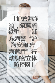 护碧海净浪，筑蓝盾铁壁——浦东海警“沪海安澜·碧海蓝盾”行动织密立体防控网