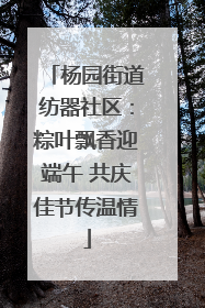 杨园街道纺器社区：粽叶飘香迎端午 共庆佳节传温情