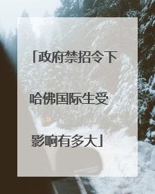 政府禁招令下 哈佛国际生受影响有多大