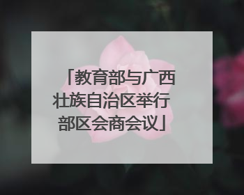 教育部与广西壮族自治区举行部区会商会议