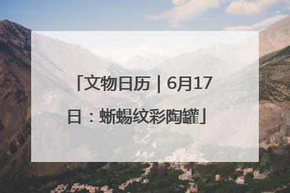 文物日历｜6月17日：蜥蜴纹彩陶罐
