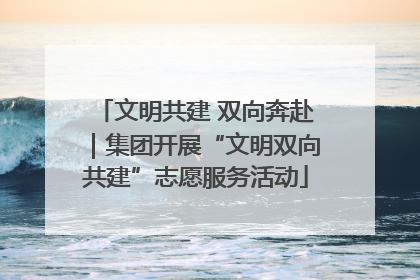 文明共建 双向奔赴｜集团开展“文明双向共建”志愿服务活动