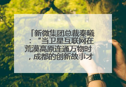 新微集团总裁秦曦：“当卫星互联网在荒漠高原连通万物时，成都的创新故事才真正开始”