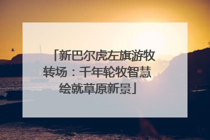 新巴尔虎左旗游牧转场：千年轮牧智慧绘就草原新景
