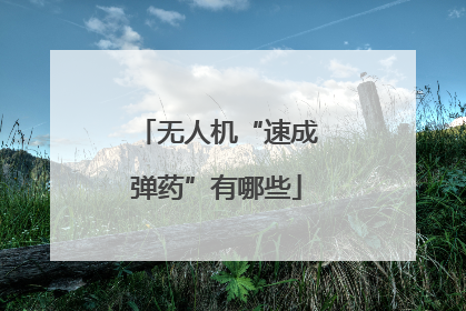无人机“速成弹药”有哪些