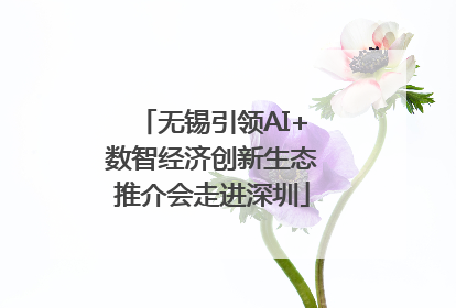 无锡引领AI+数智经济创新生态推介会走进深圳