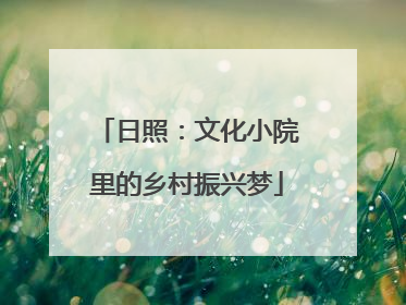日照：文化小院里的乡村振兴梦