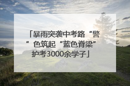 暴雨突袭中考路“警”色筑起“蓝色脊梁”护考3000余学子