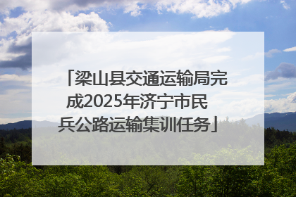 梁山县交通运输局完成2025年济宁市民兵公路运输集训任务