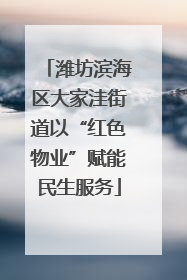潍坊滨海区大家洼街道以“红色物业”赋能民生服务