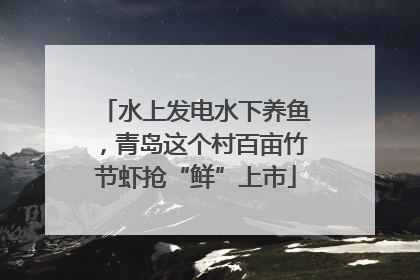 水上发电水下养鱼，青岛这个村百亩竹节虾抢“鲜”上市