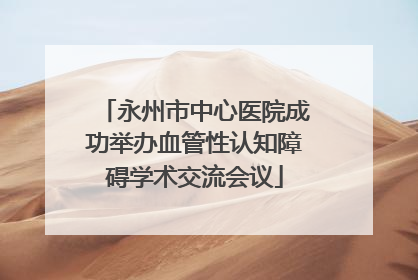 永州市中心医院成功举办血管性认知障碍学术交流会议