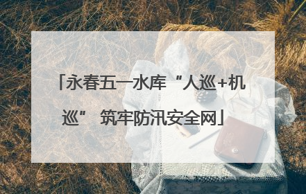 永春五一水库“人巡+机巡” 筑牢防汛安全网