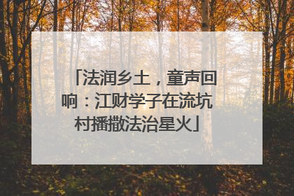 法润乡土，童声回响：江财学子在流坑村播撒法治星火