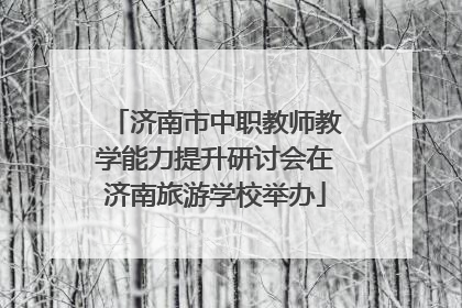 济南市中职教师教学能力提升研讨会在济南旅游学校举办
