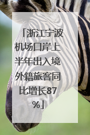 浙江宁波机场口岸上半年出入境外籍旅客同比增长87%