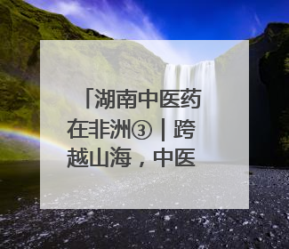 湖南中医药在非洲③｜跨越山海，中医药文化浸润非洲