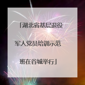 湖北省基层退役军人党员培训示范班在谷城举行