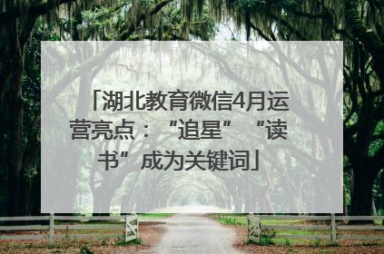 湖北教育微信4月运营亮点：“追星”“读书”成为关键词