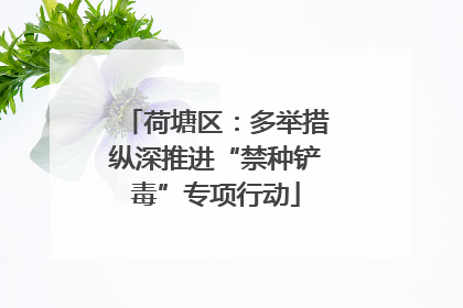 荷塘区:多举措纵深推进“禁种铲毒”专项行动
