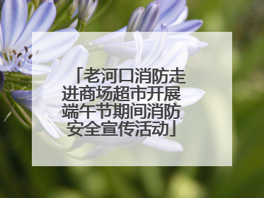 老河口消防走进商场超市开展端午节期间消防安全宣传活动