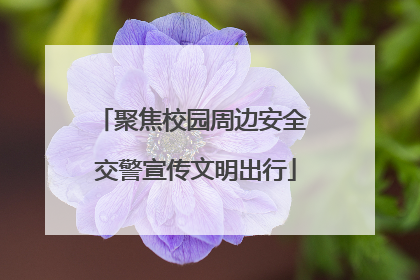 聚焦校园周边安全 交警宣传文明出行