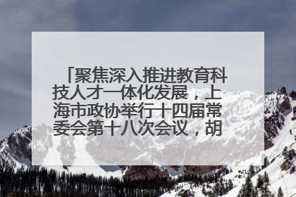 聚焦深入推进教育科技人才一体化发展，上海市政协举行十四届常委会第十八次会议，胡文容出席并讲话