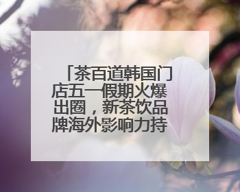 茶百道韩国门店五一假期火爆出圈，新茶饮品牌海外影响力持续攀升