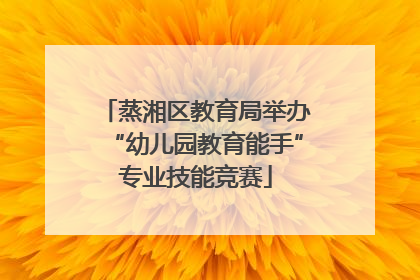 蒸湘区教育局举办“幼儿园教育能手”专业技能竞赛