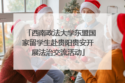 西南政法大学东盟国家留学生赴贵阳贵安开展法治交流活动
