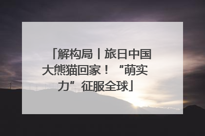 解构局丨旅日中国大熊猫回家！“萌实力”征服全球
