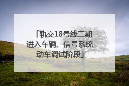 轨交18号线二期进入车辆、信号系统动车调试阶段