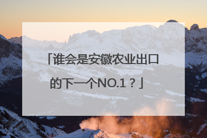 谁会是安徽农业出口的下一个NO.1？