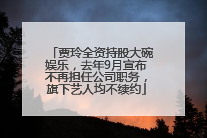 贾玲全资持股大碗娱乐，去年9月宣布不再担任公司职务，旗下艺人均不续约