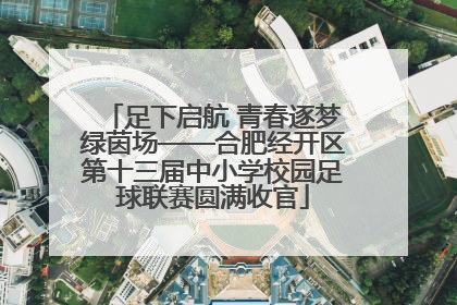 足下启航 青春逐梦绿茵场——合肥经开区第十三届中小学校园足球联赛圆满收官