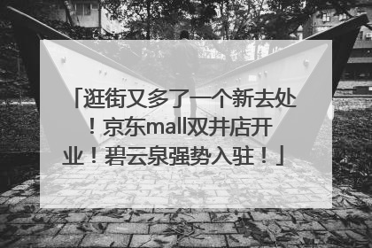 逛街又多了一个新去处！京东mall双井店开业！碧云泉强势入驻！