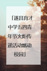 遂昌育才中学五四青年节火炬传递活动燃动校园
